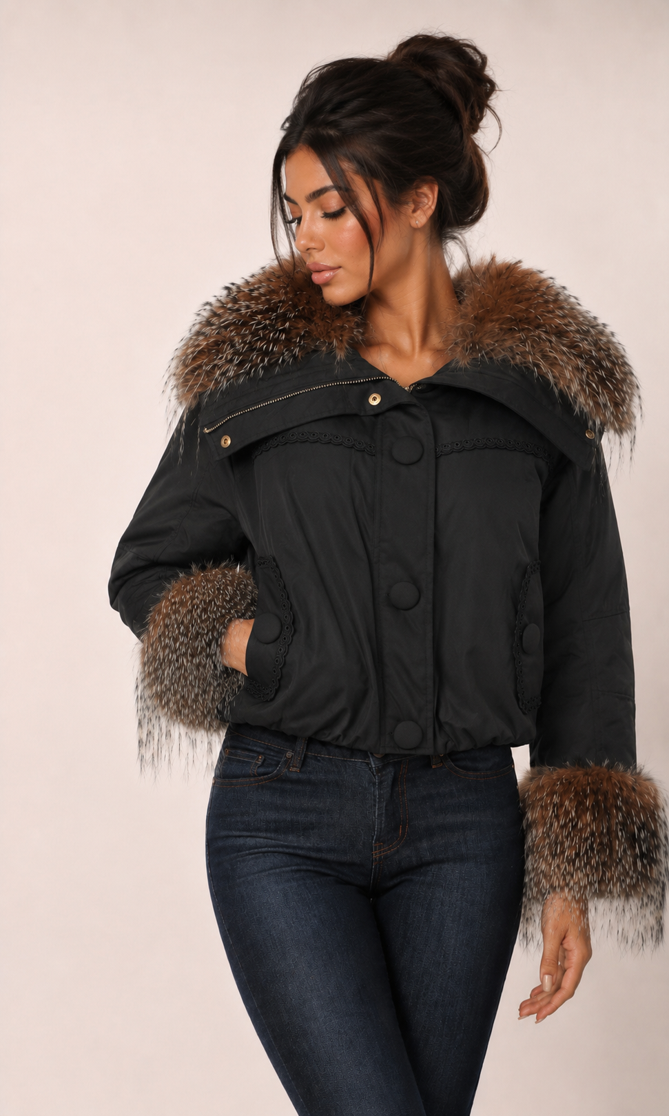 Faux fur luxury Jacket