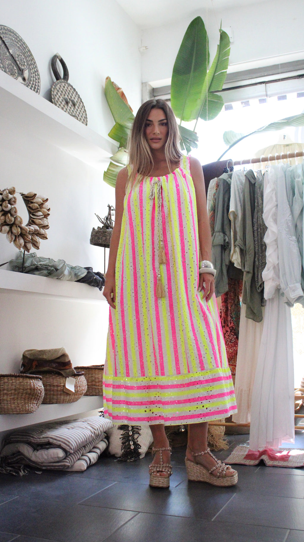 Striped Neon Dress
