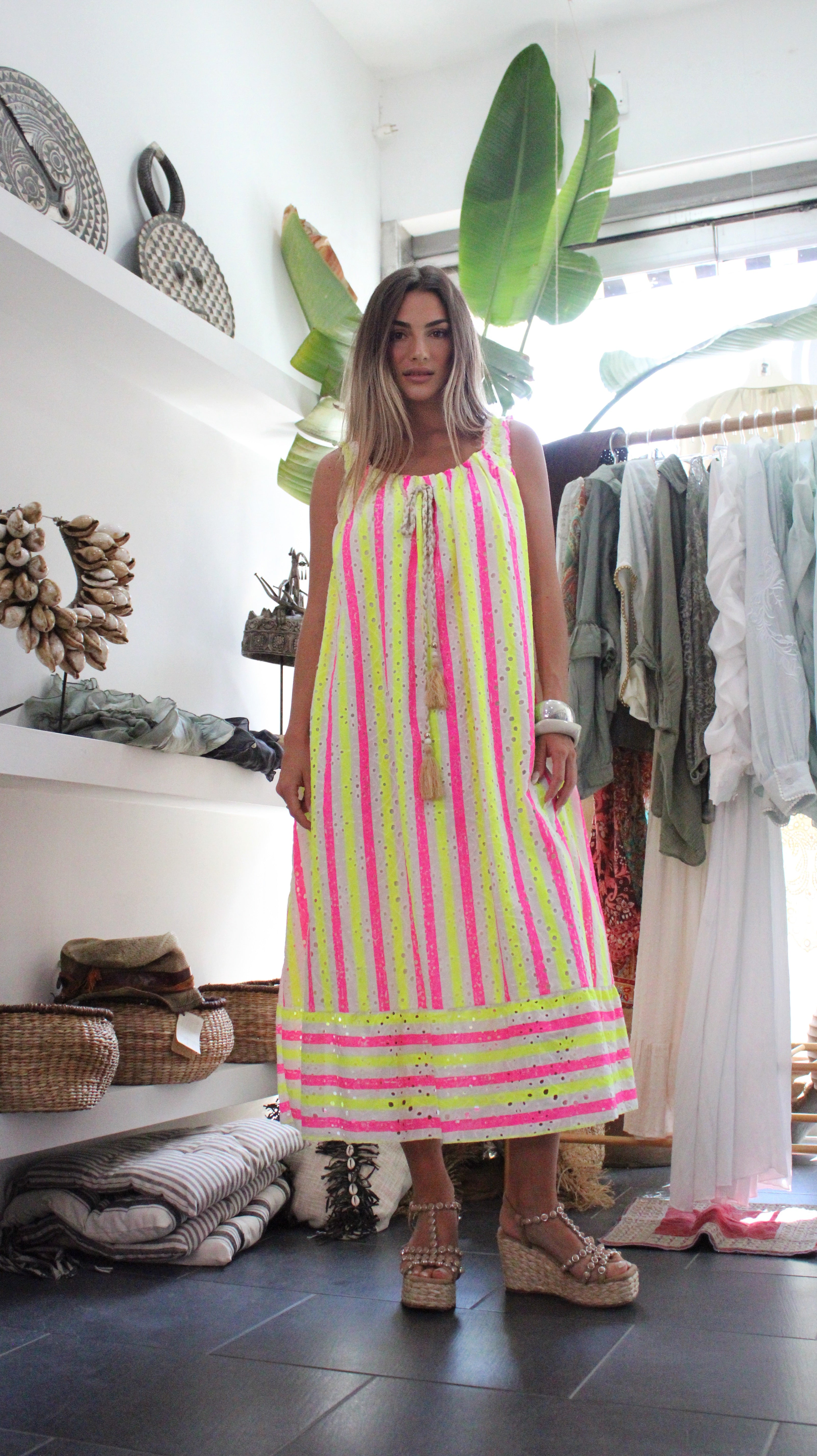 Striped Neon Dress