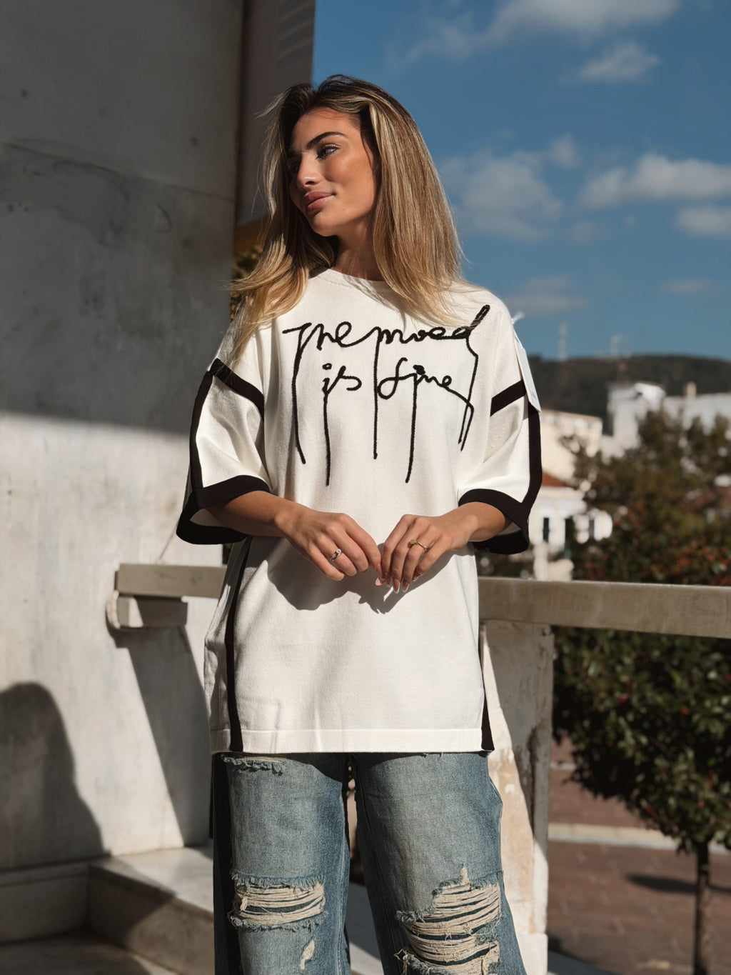 The mood is fine Sweater