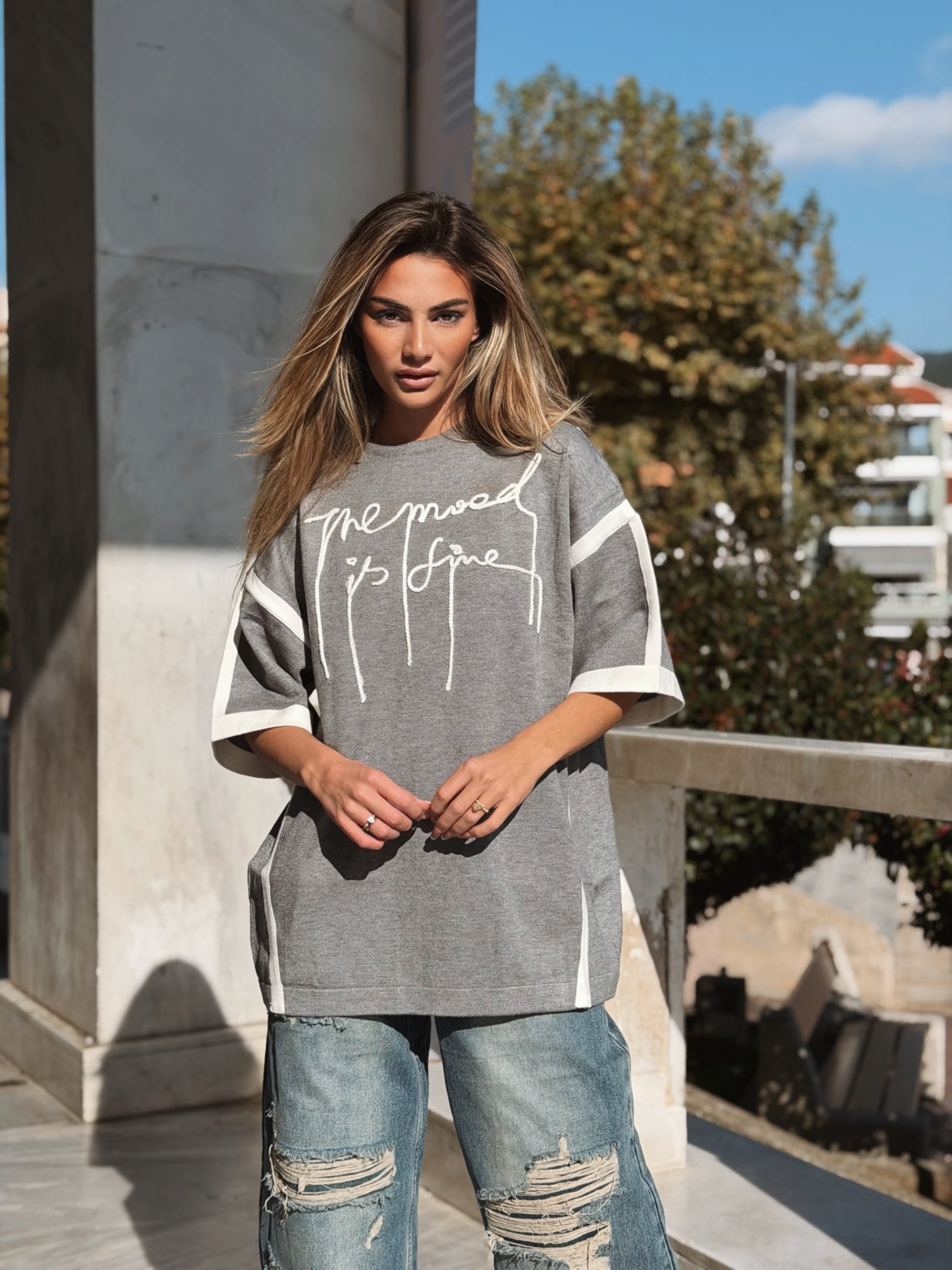 The mood is fine Sweater