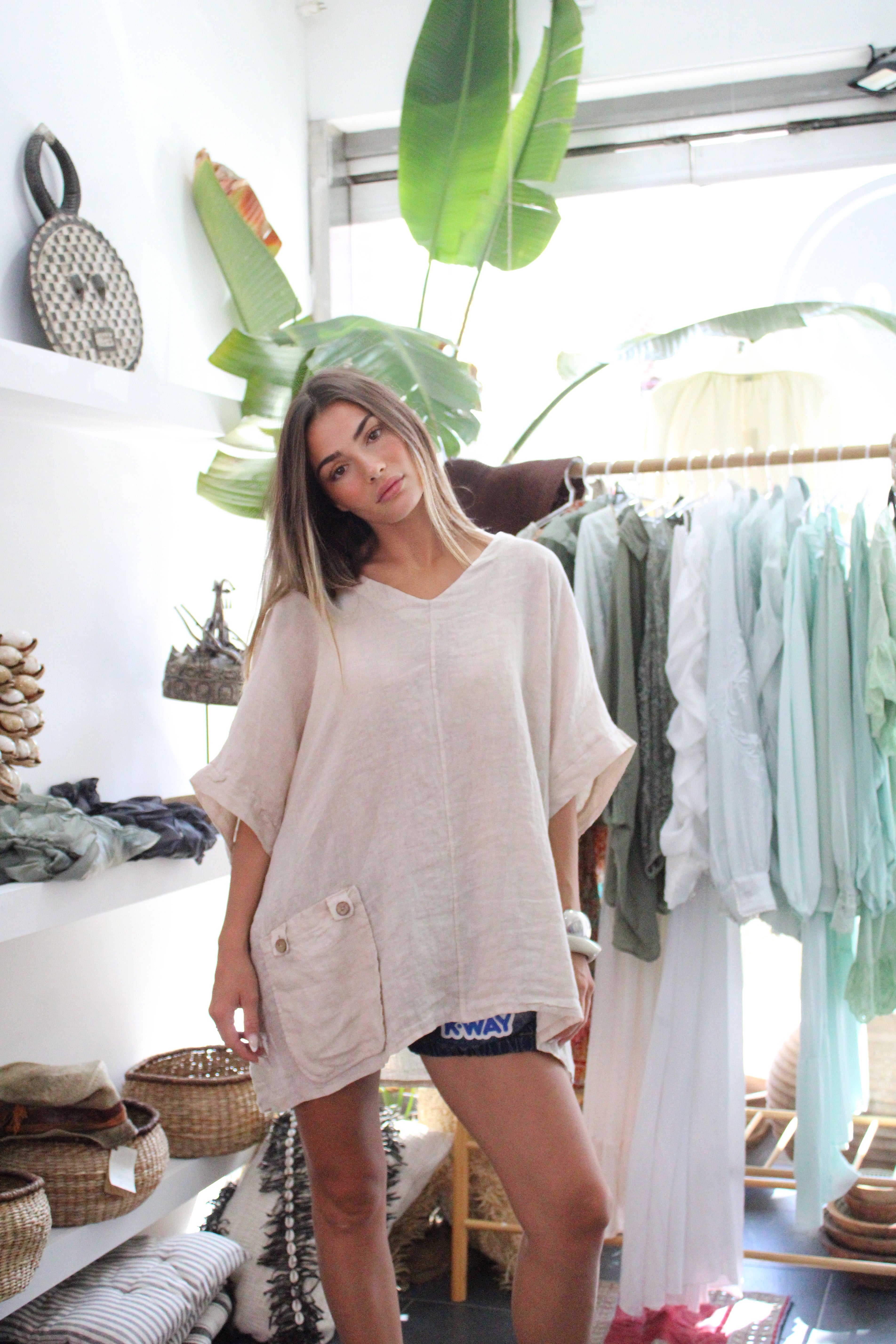 100% Pure Lino Blouse