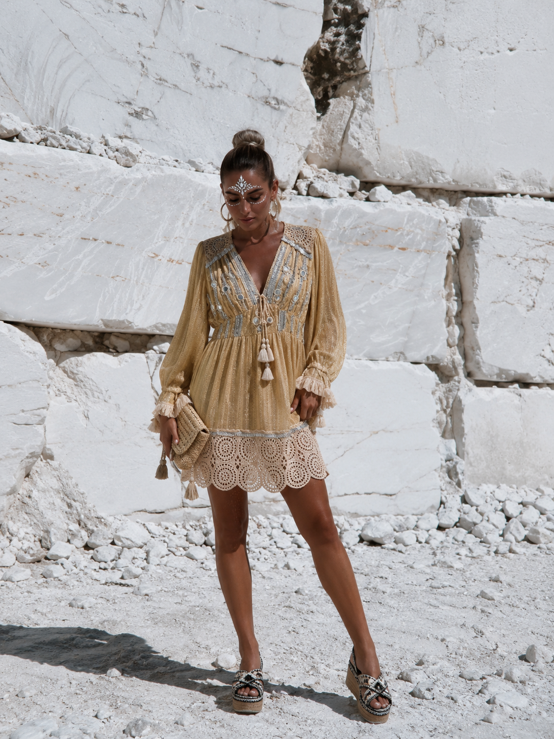 Boho mini dress