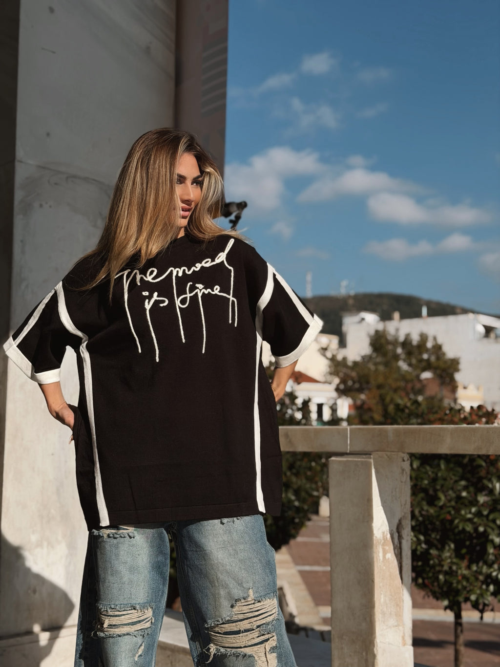 The mood is fine Sweater