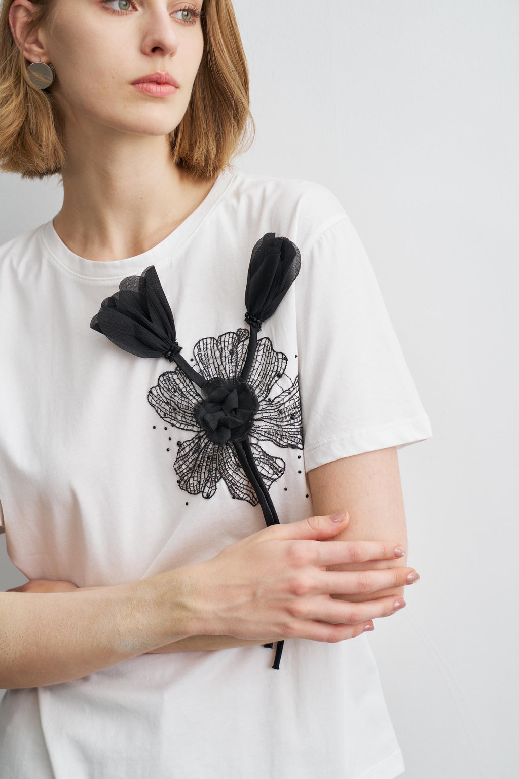 T shirt with flower