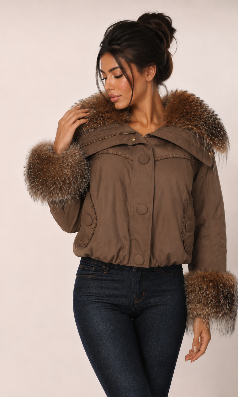 Faux fur luxury Jacket
