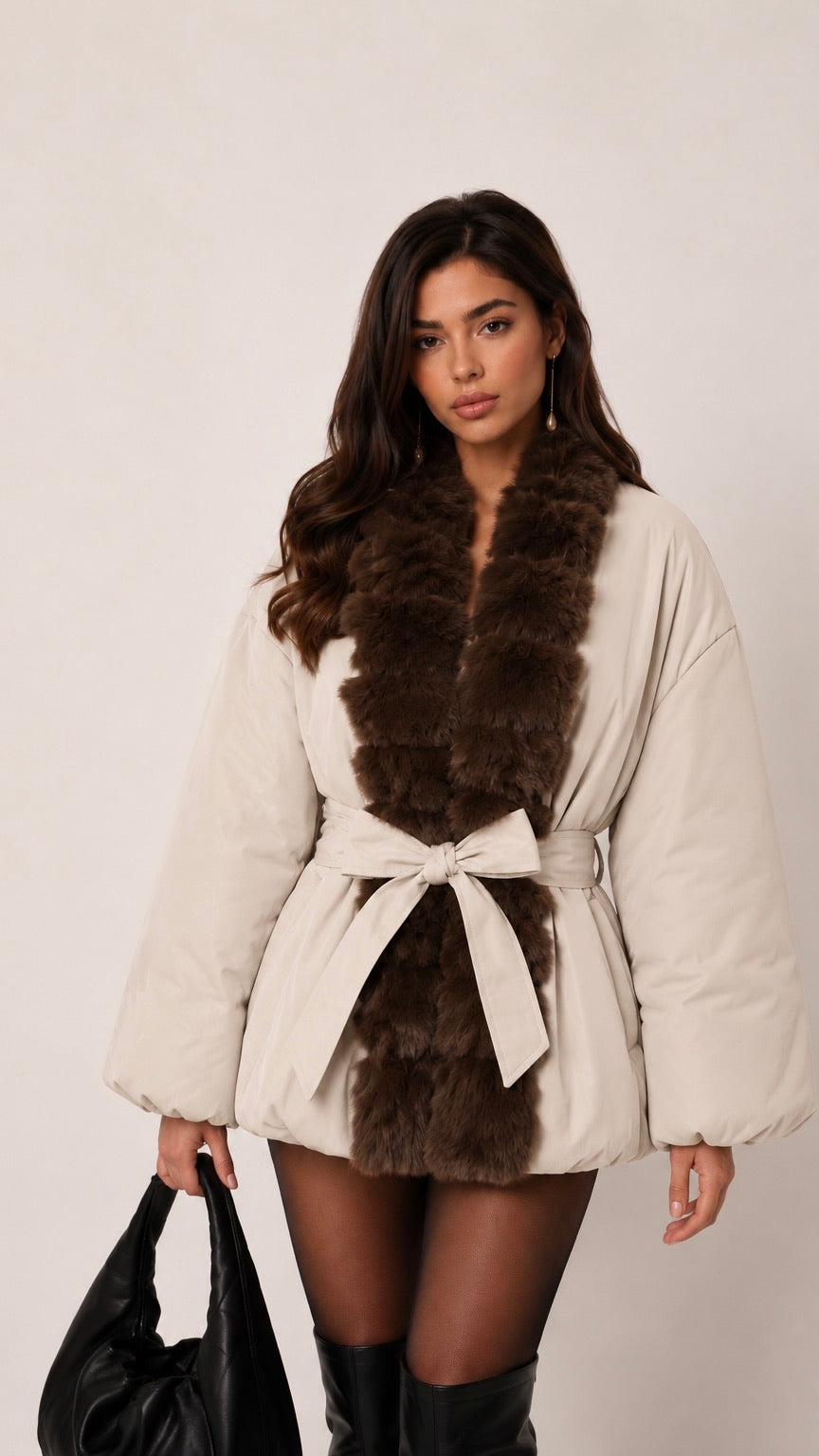 Winter jacket with belt