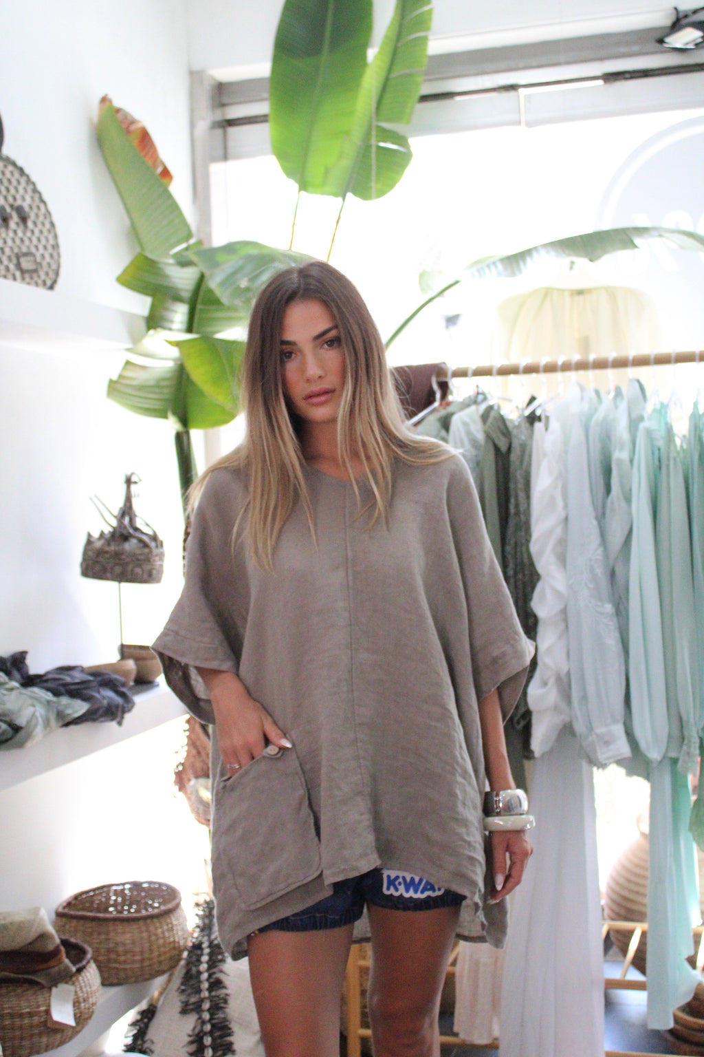 100% Pure Lino Blouse