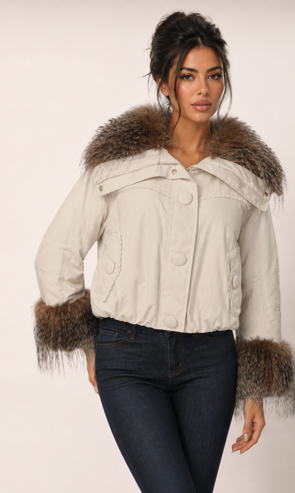 Faux fur luxury Jacket