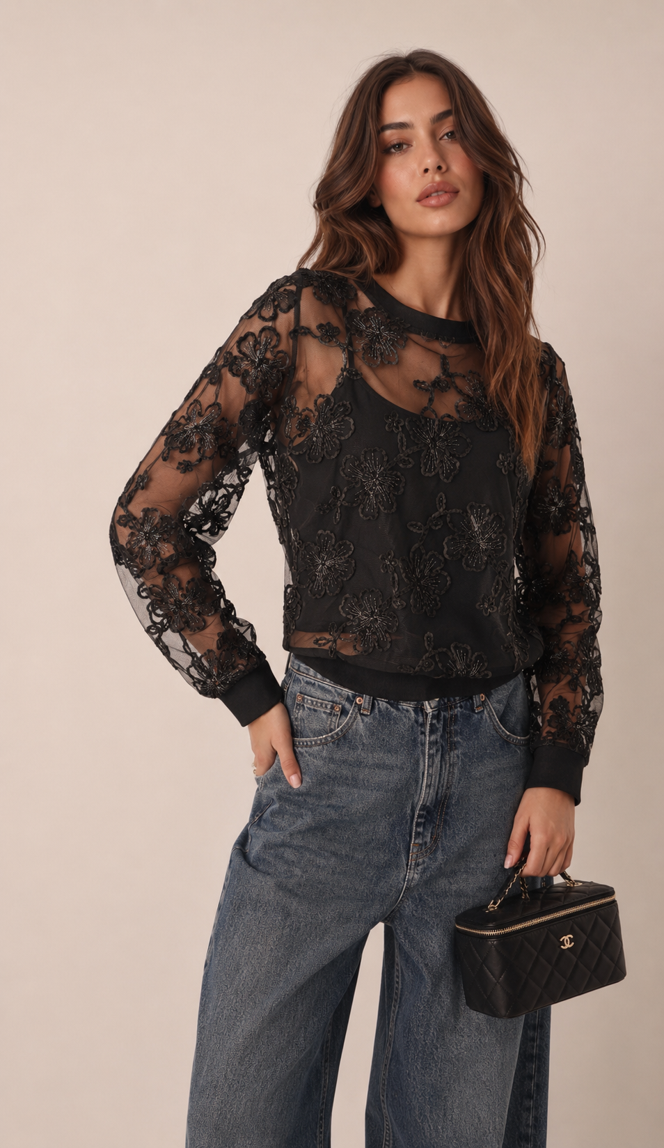 Flower Lace Top